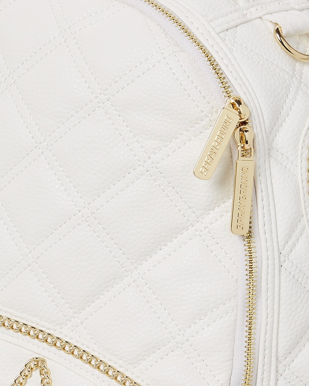 SPRAYGROUND® BACKPACK RIVIERA LE BLANC GOLD CHAIN SHARK BACKPACK (DLXV)