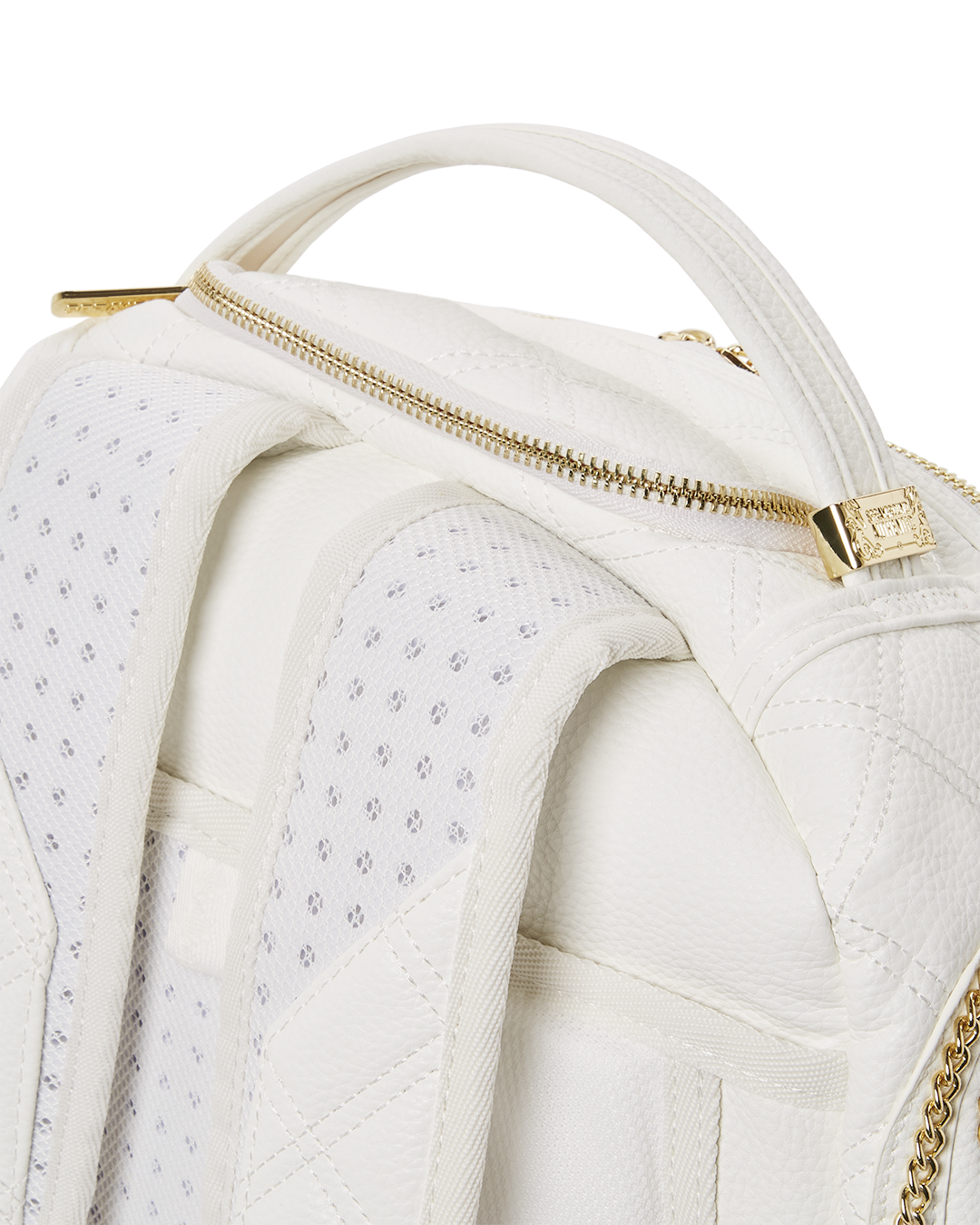SPRAYGROUND® BACKPACK RIVIERA LE BLANC GOLD CHAIN SHARK BACKPACK (DLXV)