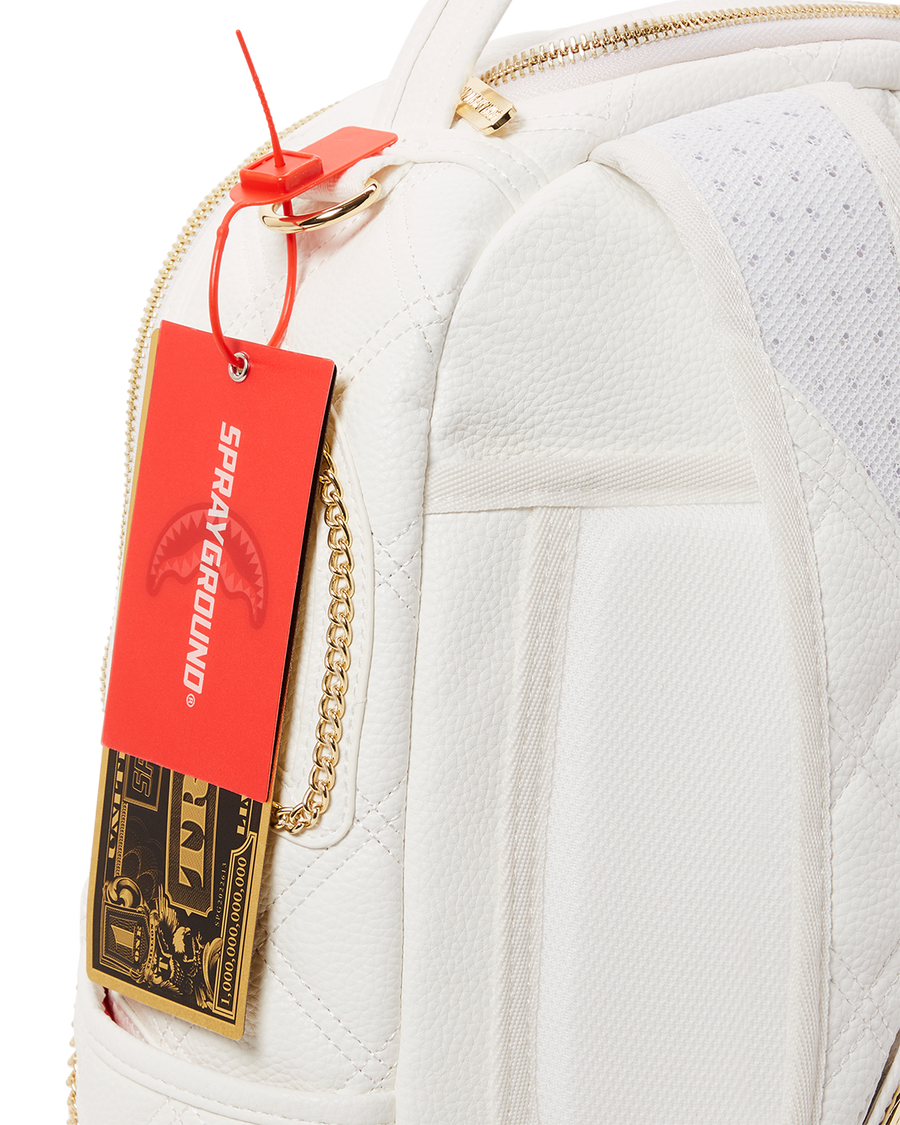 SPRAYGROUND® BACKPACK RIVIERA LE BLANC GOLD CHAIN SHARK BACKPACK (DLXV)