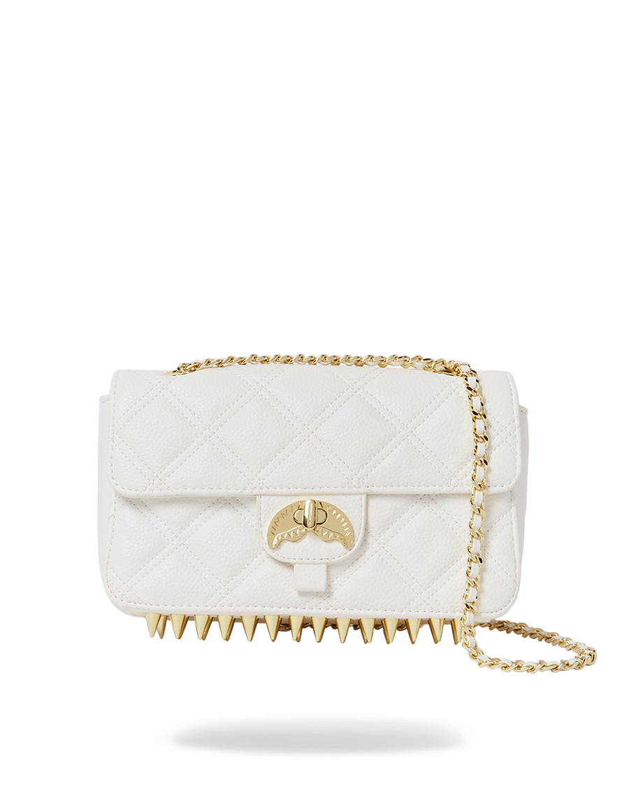 SPRAYGROUND® HANDBAG RIVIERA LE BLANC GOLD CHAIN SHARK HANDBAG