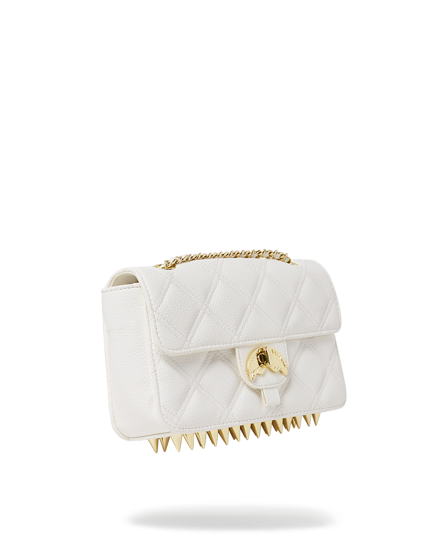 SPRAYGROUND® HANDBAG RIVIERA LE BLANC GOLD CHAIN SHARK HANDBAG
