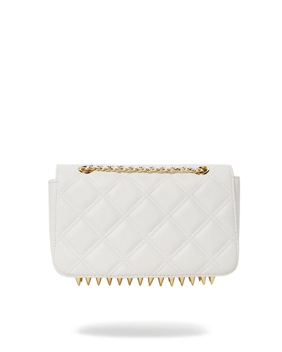 SPRAYGROUND® HANDBAG RIVIERA LE BLANC GOLD CHAIN SHARK HANDBAG
