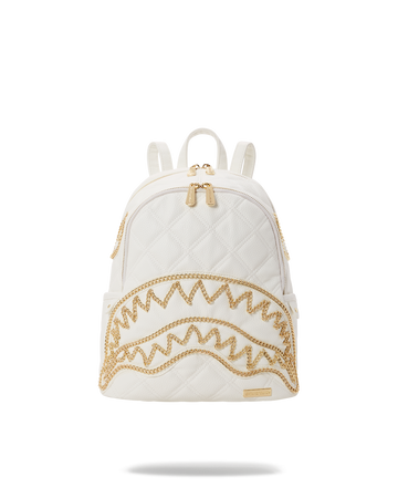 SPRAYGROUND® BACKPACK RIVIERA LE BLANC GOLD CHAIN SHARK SAVAGE BACKPACK