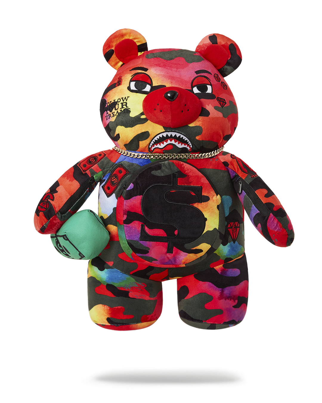 SPRAYGROUND® BACKPACK CAMOBURST MONEYBEAR TEDDYBEAR BACKPACK