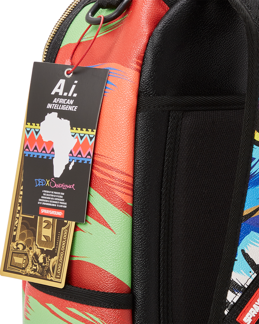 SPRAYGROUND® BACKPACK HEAR MY ROAR A.i.6 SANDFLOWER COLLAB BACKPACK (DLXV)