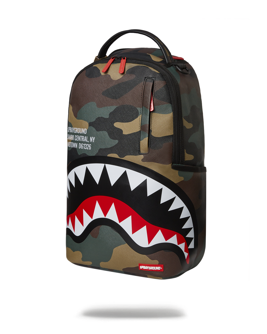 Sprayground Checkered Shark Backpack, Camo