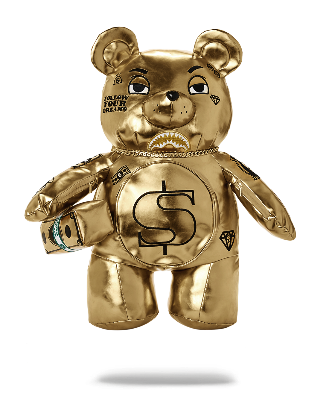 SPRAYGROUND® BACKPACK GOLD RUSH MONEYBEAR TEDDYBEAR BACKPACK