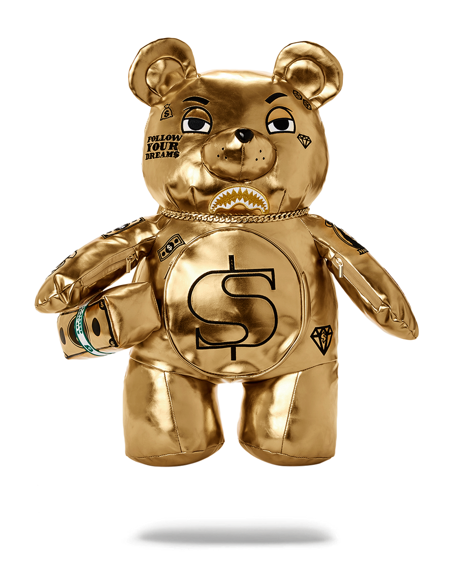 SPRAYGROUND® BACKPACK GOLD RUSH MONEYBEAR TEDDYBEAR BACKPACK