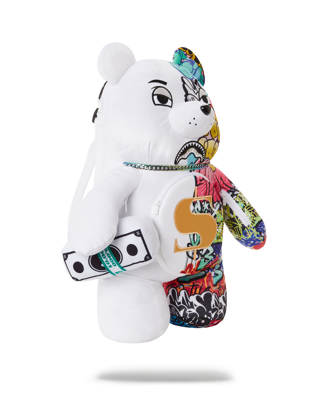 SPRAYGROUND® BACKPACK HALF GRAFF MONEYBEAR TEDDYBEAR BACKPACK