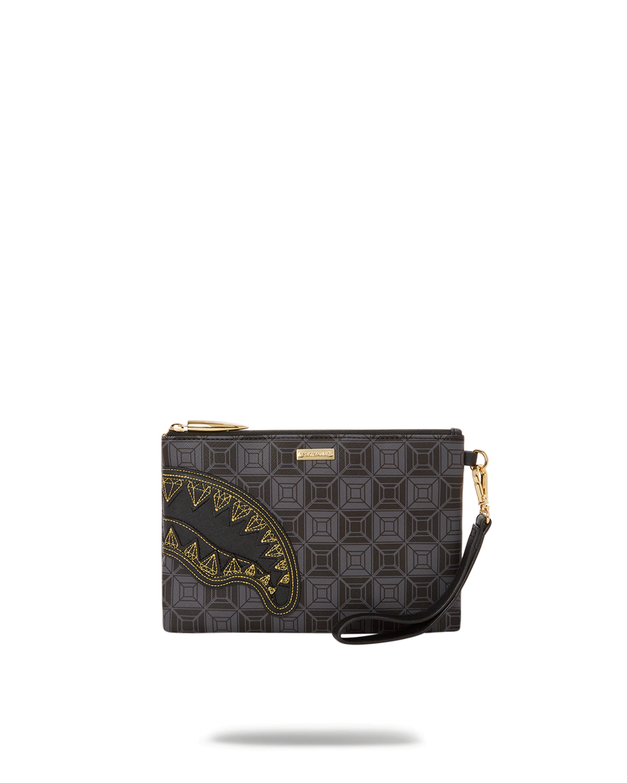 SPRAYGROUND® POUCHETTE OBSIDIAN STUNNER A.i.6 SANDFLOWER COLLAB CROSSOVER CLUTCH