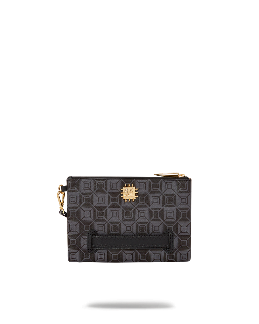 SPRAYGROUND® POUCHETTE OBSIDIAN STUNNER A.i.6 SANDFLOWER COLLAB CROSSOVER CLUTCH