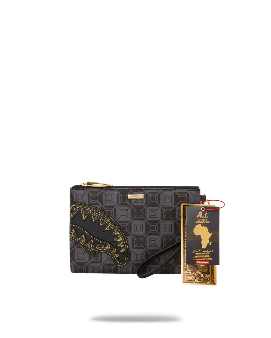 SPRAYGROUND® POUCHETTE OBSIDIAN STUNNER A.i.6 SANDFLOWER COLLAB CROSSOVER CLUTCH