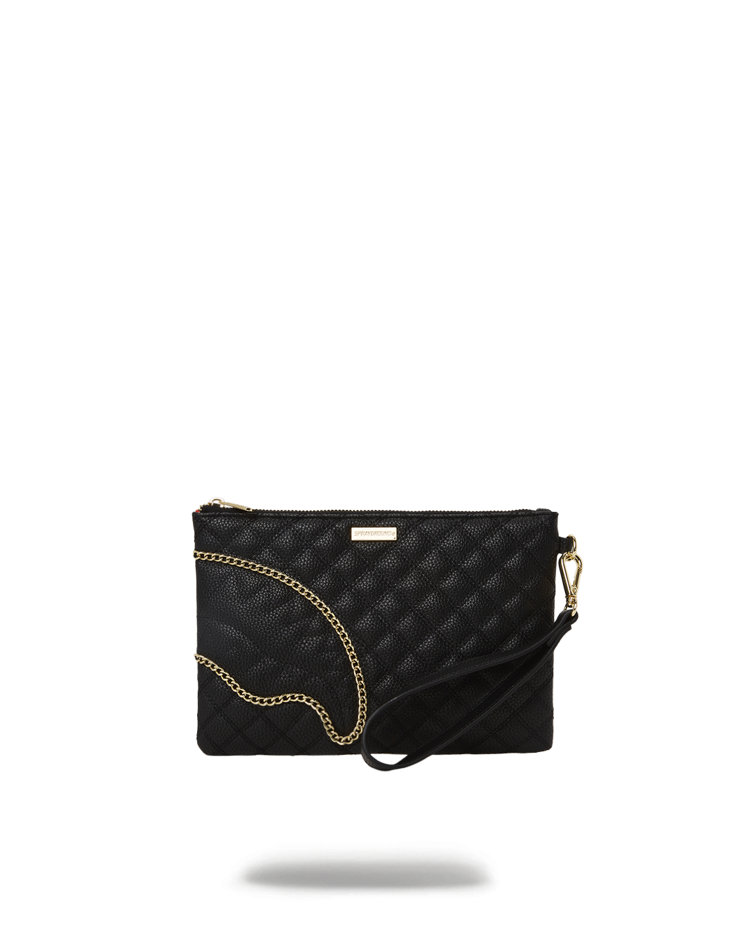 SPRAYGROUND® POUCHETTE LEVELED UP SPLIT QUILT SHARK CROSSOVER CLUTCH
