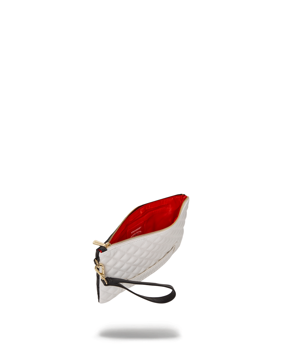 SPRAYGROUND® POUCHETTE LEVELED UP SPLIT QUILT SHARK CROSSOVER CLUTCH