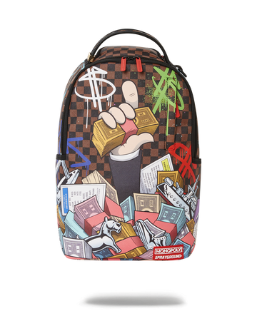 Sprayground Unisex Monopoly Money Shark DLXSR Backpack 910B5503NSZ