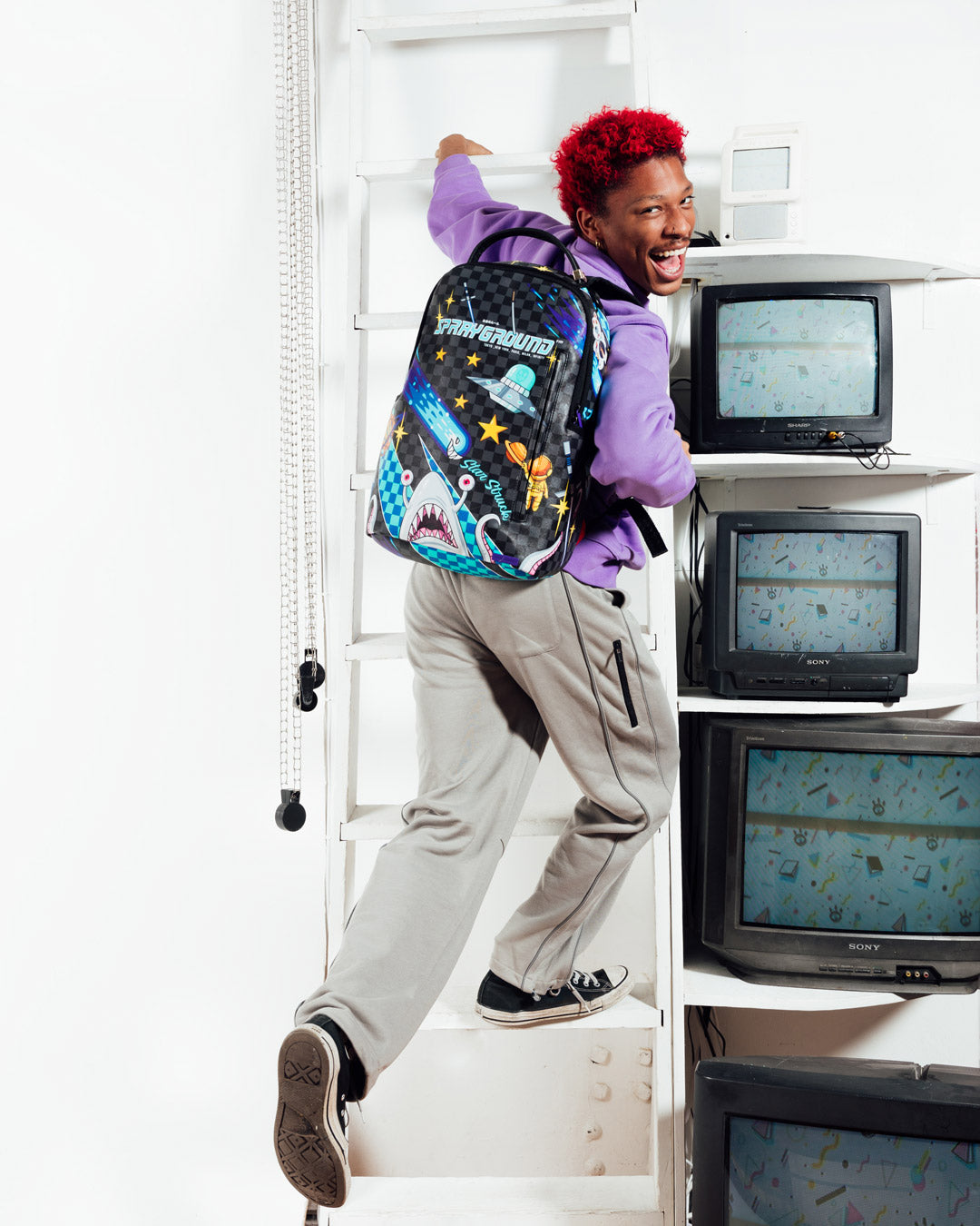 SPRAYGROUND® BACKPACK WTF ALIEN INVASION BACKPACK (DLXV)