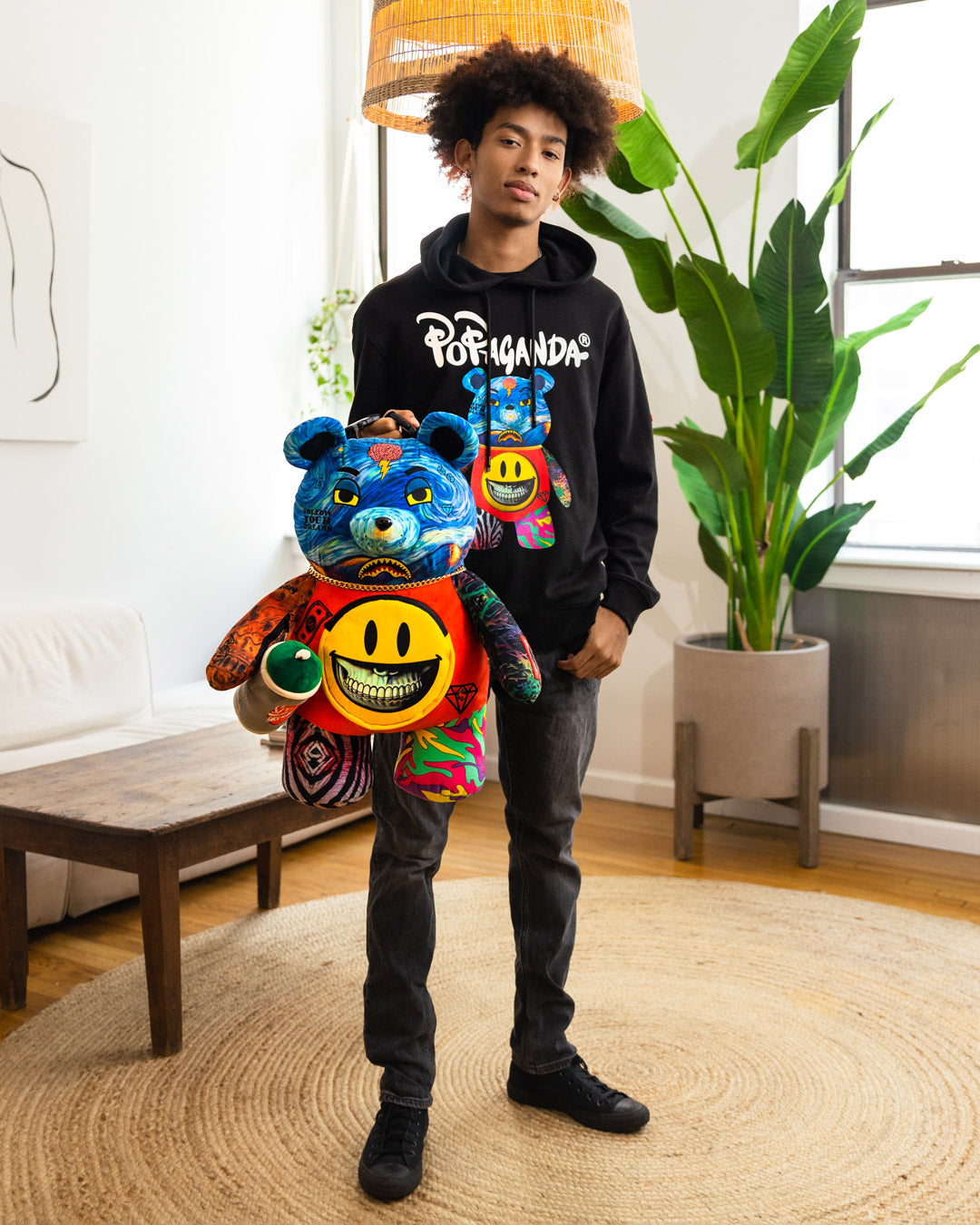 SPRAYGROUND: GOLD RUSH MONEY BEAR BACKPACK