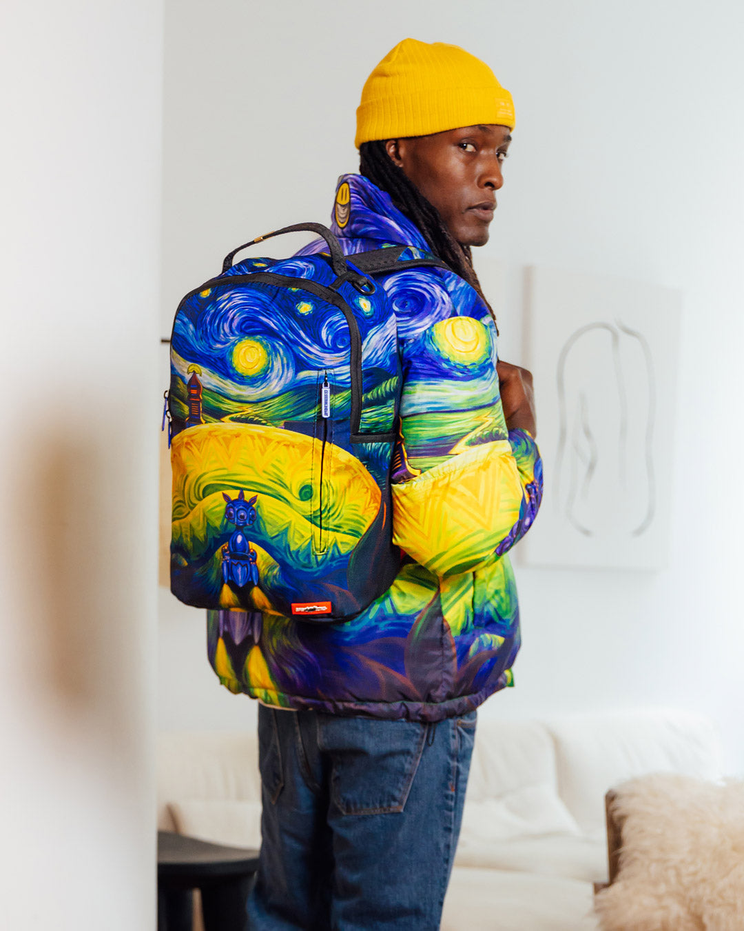 SPRAYGROUND® BACKPACK TRIPPY NIGHTS RABBBIT EDITION RON ENGLISH COLLAB