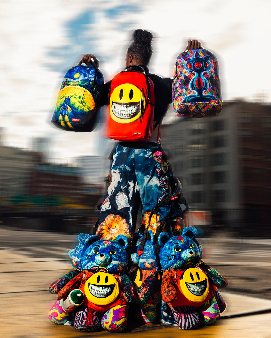 SPRAYGROUND® BACKPACK TRIPPY NIGHTS RABBBIT EDITION RON ENGLISH COLLAB