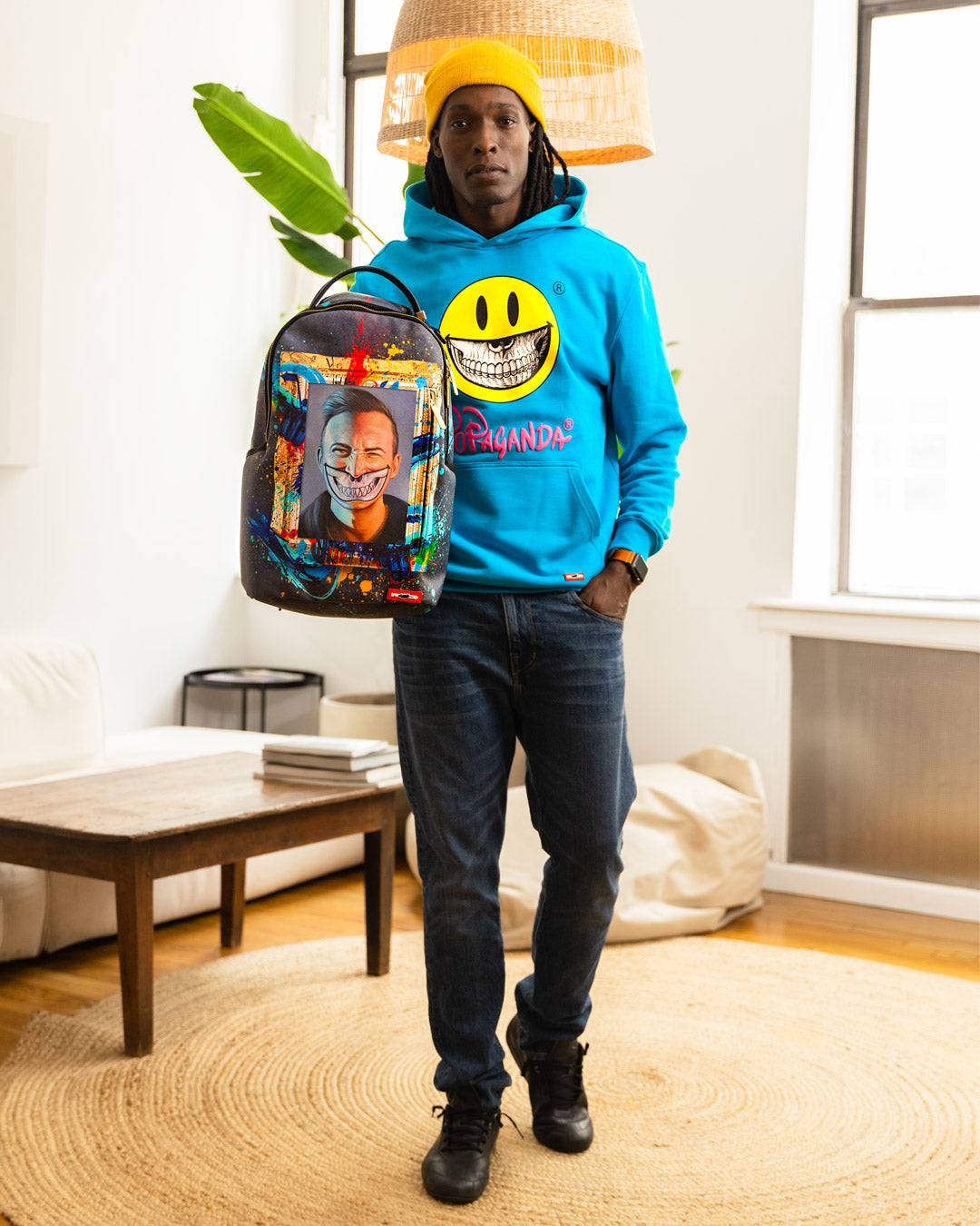 SPRAYGROUND® BACKPACK THE RARE DBD GRIN SHARK PORTRAIT BY RON ENGLISH- SUPER LIMITED EDITION