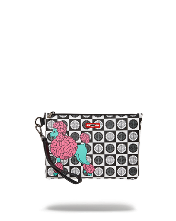 SPRAYGROUND® POUCHETTE POODLE CHECK RON ENGLISH COLLAB POUCHETTE