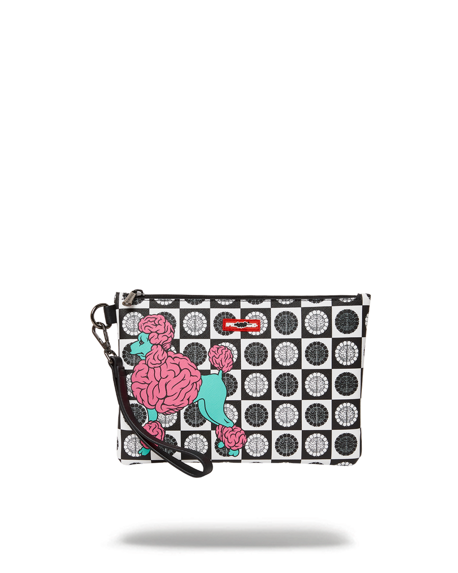 SPRAYGROUND® POUCHETTE POODLE CHECK RON ENGLISH COLLAB POUCHETTE