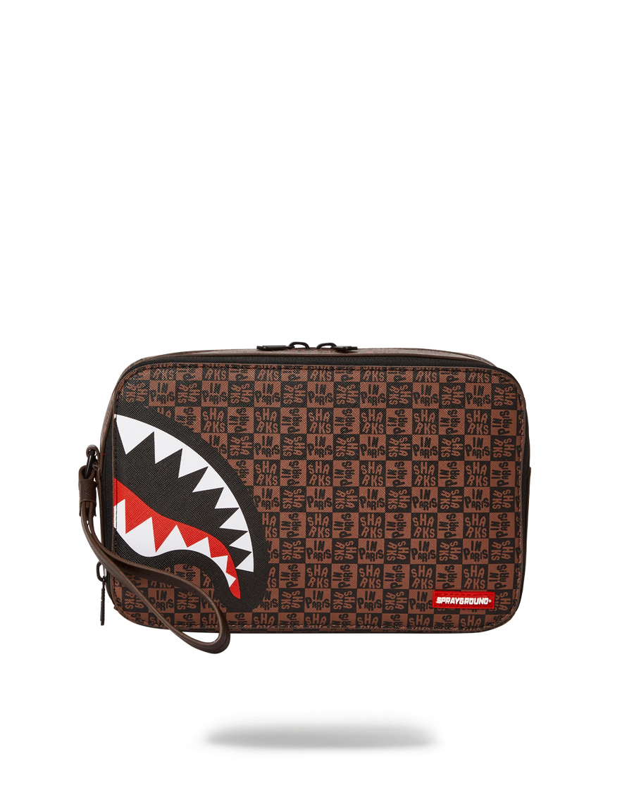 SPRAYGROUND® TOILETRY FRENZY SHARKS TOILETRY BAG