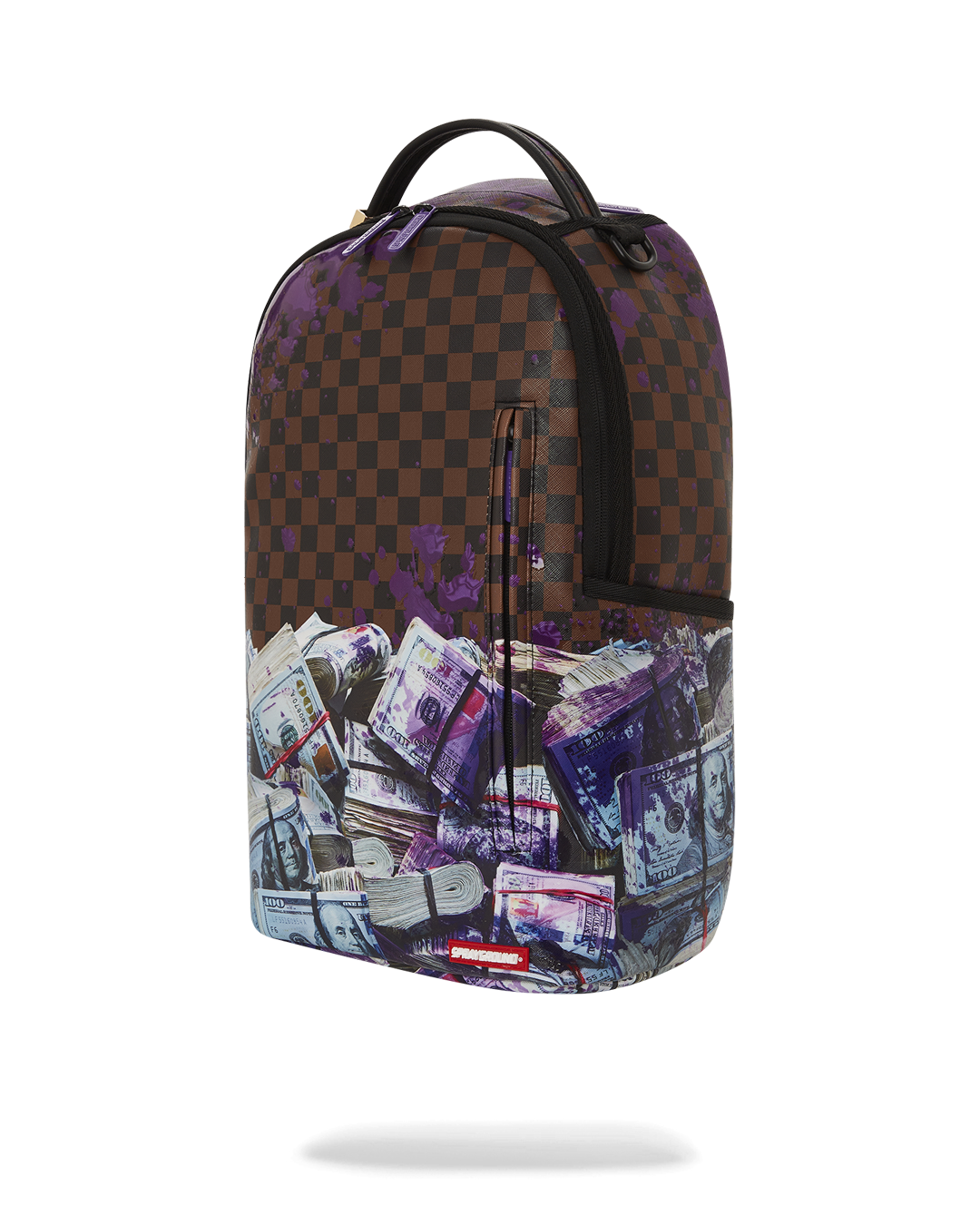 SPRAYGROUND THE HEIST BACKPACK (DLXV) - PURPLE PAINT PARIS MONEY