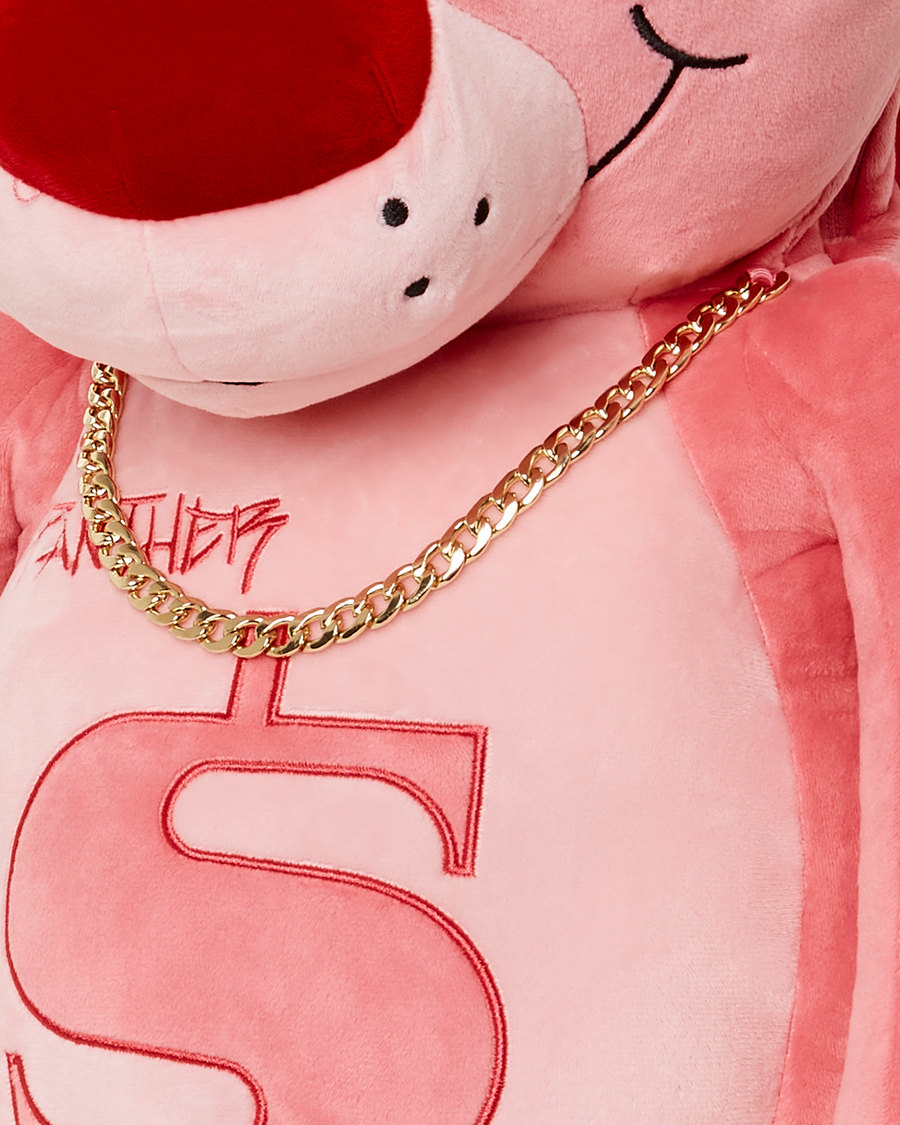 SPRAYGROUND® TEDDY BEAR PINK PANTHER UP TO NO GOOD TEDDY BEAR BACKPACK