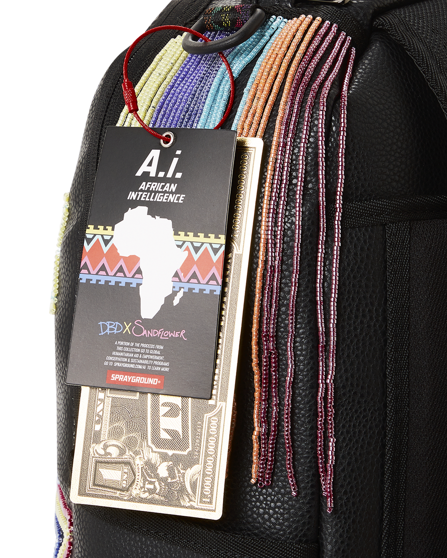 SPRAYGROUND® BACKPACK STAR RACER A.I.7 SANDFLOWER COLLAB BEADED BACKPACK