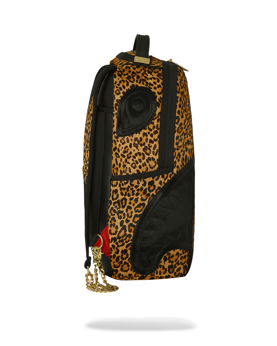 SPRAYGROUND® BACKPACK A.I.8 AFRICAN INTELLIGENCE LEOPARD FUR SHARK BACKPACK