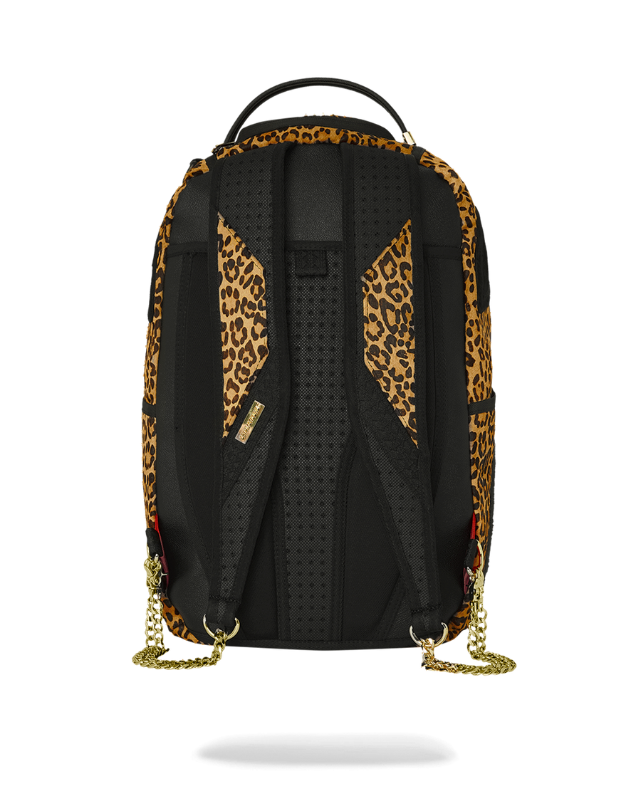 SPRAYGROUND® BACKPACK A.I.8 AFRICAN INTELLIGENCE LEOPARD FUR SHARK BACKPACK