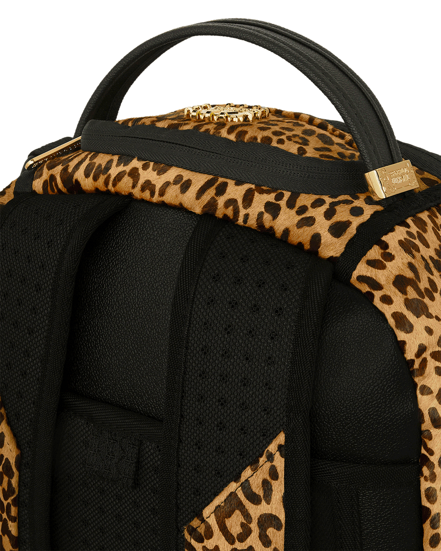 SPRAYGROUND® BACKPACK A.I.8 AFRICAN INTELLIGENCE LEOPARD FUR SHARK BACKPACK