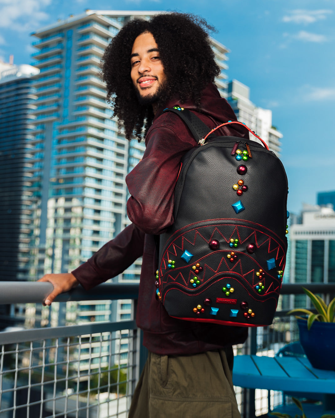 Sprayground online leather backpack