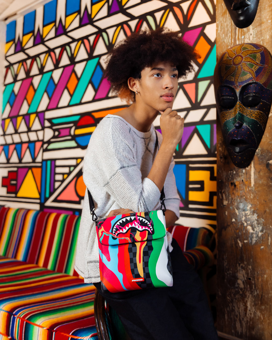 SPRAYGROUND® SLING TRIPPY TAFFY LARGE SLING CROSSBODY