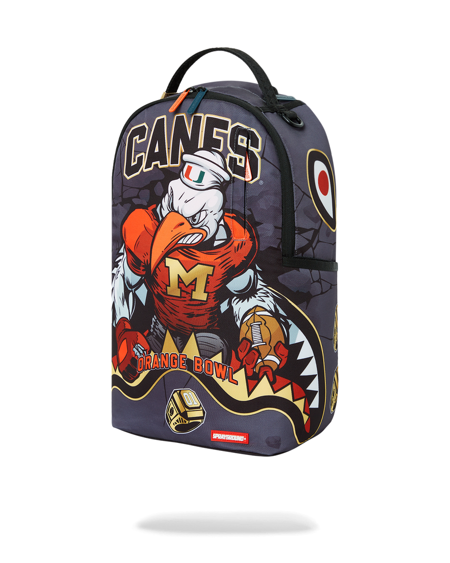 SPRAYGROUND® BACKPACK CANES MUSCLE UNIVERSITY OF MIAMI BACKPACK (WITH WARREN SAPP)