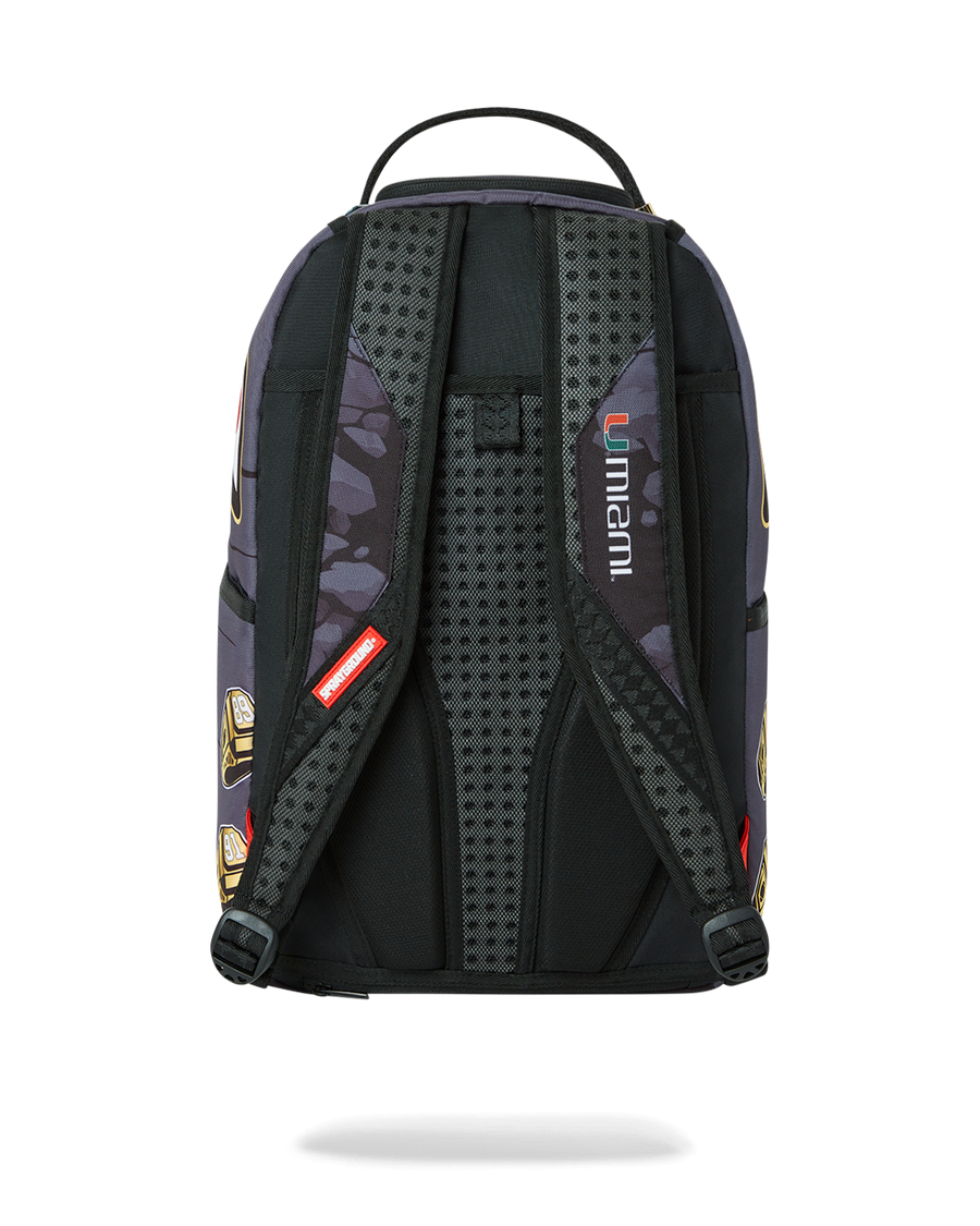 SPRAYGROUND® BACKPACK CANES MUSCLE UNIVERSITY OF MIAMI BACKPACK (WITH WARREN SAPP)