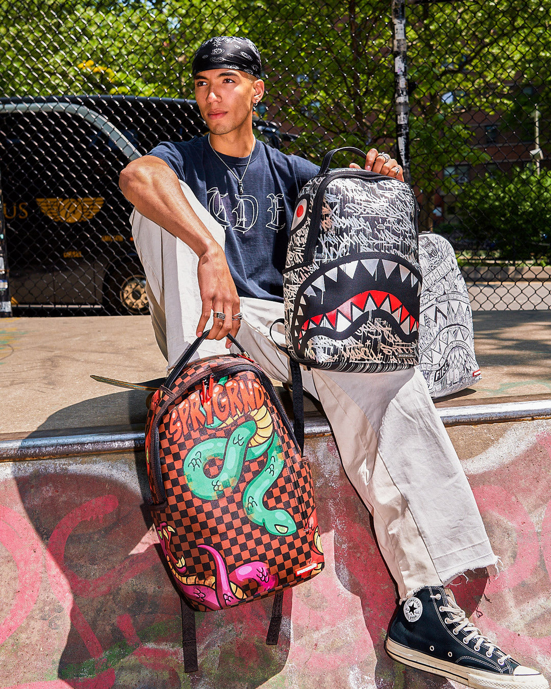 Sprayground Street Life Chrome Life DLXV Backpack