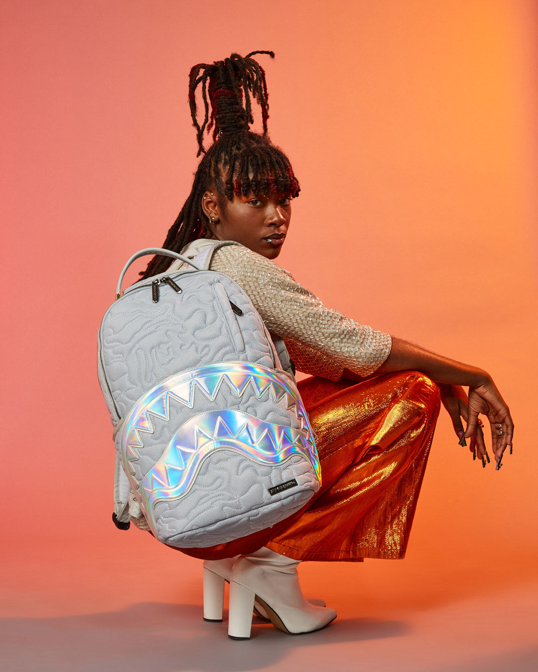 Sprayground holographic backpack Clearance