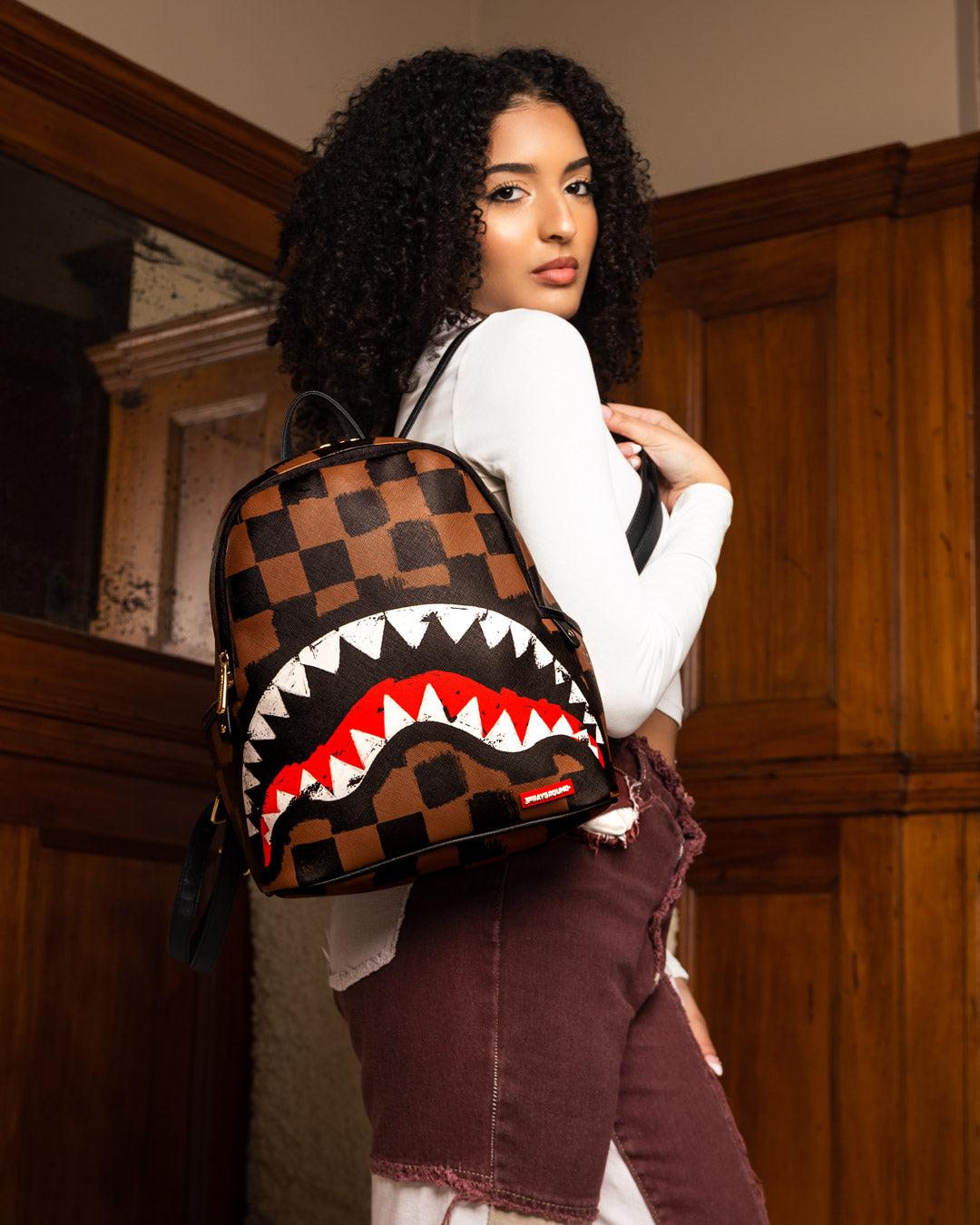 SPRAYGROUND ZAINO SHARK IN PARIS SAVAGE Unisex Brown