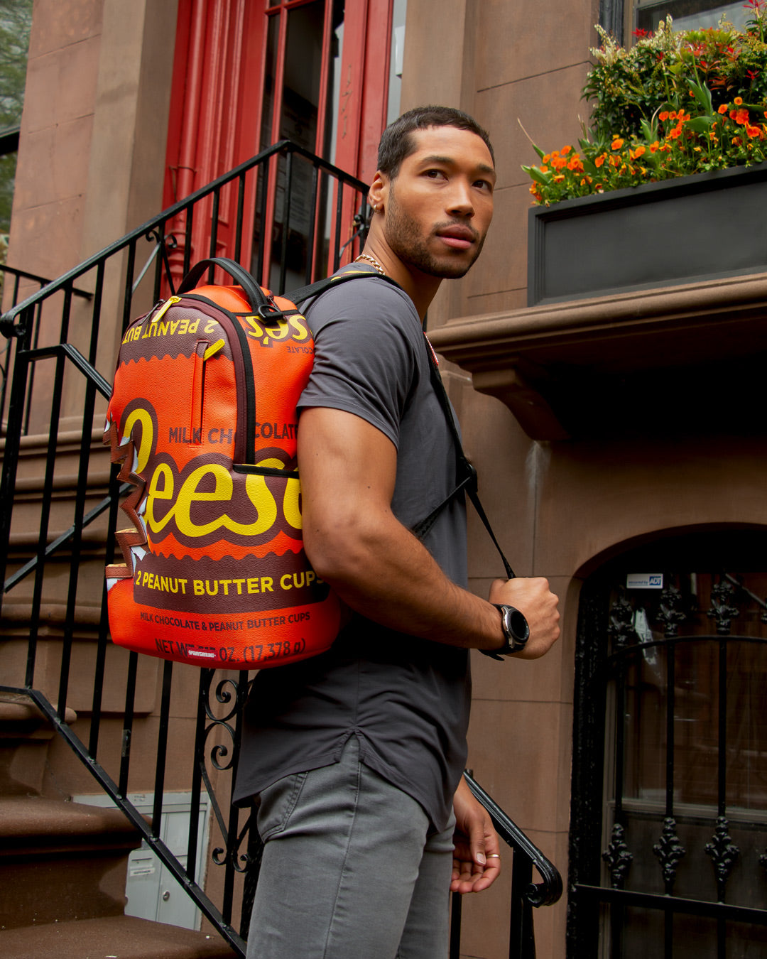 Sprayground Reese's Peanut Butter Cup Shark Bite Backpack