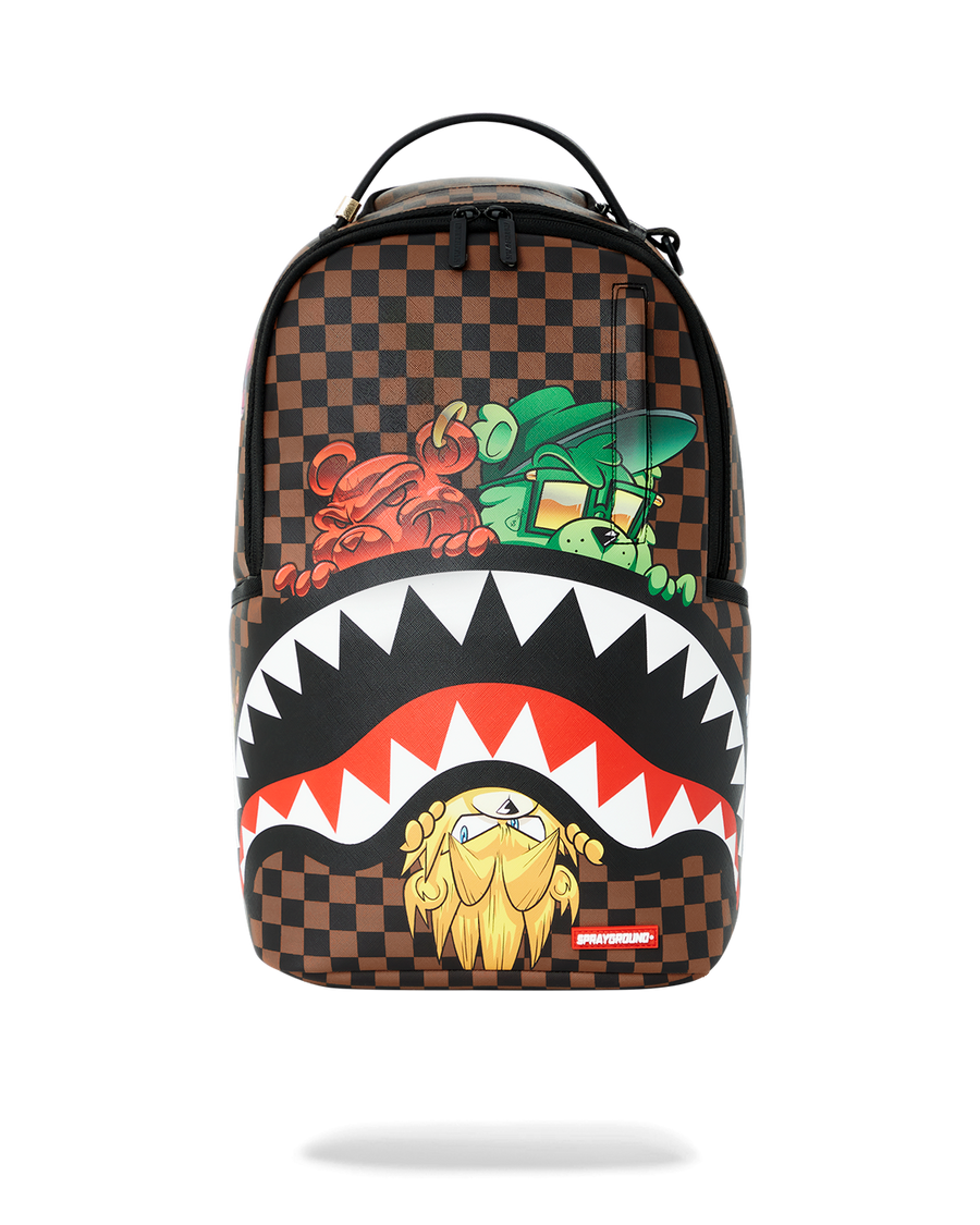 SPRAYGROUND® BACKPACK SHARKS IN PARIS CHARACTERS SNEAKIN BACKPACK (DLXV)