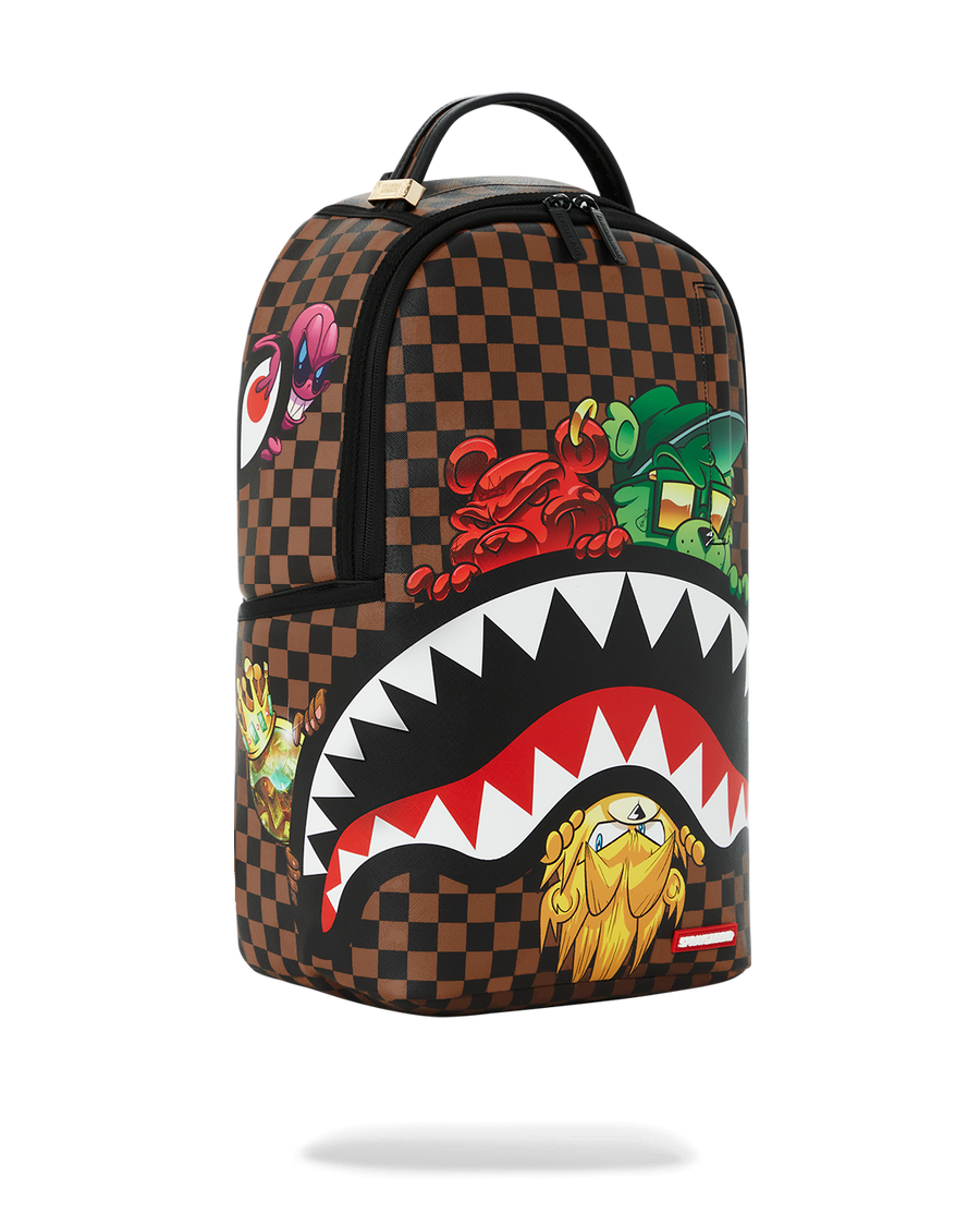 SPRAYGROUND® BACKPACK SHARKS IN PARIS CHARACTERS SNEAKIN BACKPACK (DLXV)