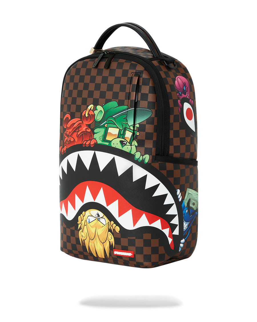 SPRAYGROUND® BACKPACK SHARKS IN PARIS CHARACTERS SNEAKIN BACKPACK (DLXV)