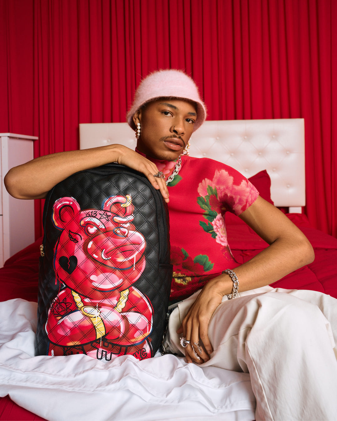 QUILT HAND PAINTED DIABLO BEAR BACKPACK (DLXV) SPRAYGROUND®