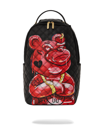 SPRAYGROUND® BACKPACK QUILT HAND PAINTED DIABLO BEAR BACKPACK (DLXV)