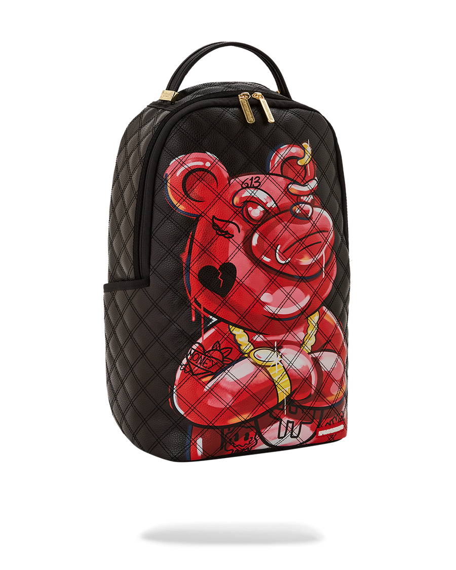 SPRAYGROUND® BACKPACK QUILT HAND PAINTED DIABLO BEAR BACKPACK (DLXV)