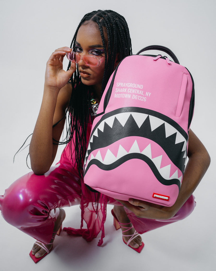 Sprayground pink shark backpack Clearance