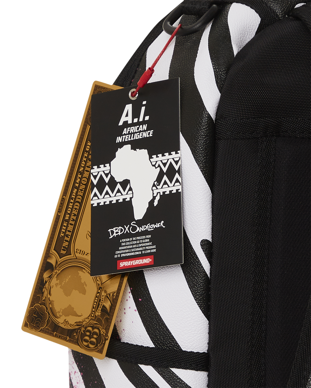 SPRAYGROUND® BACKPACK A.I.8 AFRICAN INTELLIGENCE MOTHERLAND LOVE BACKPACK (DLXV)