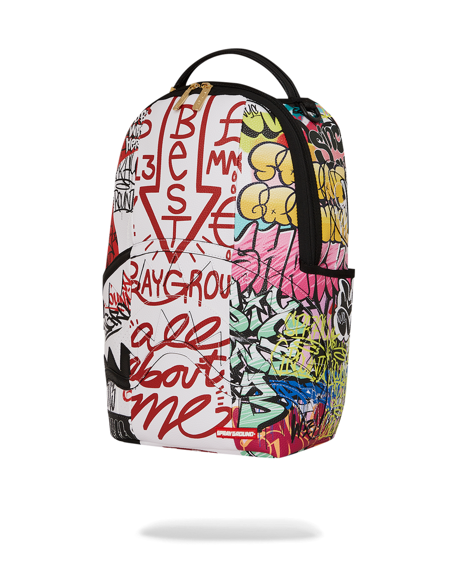 SPRAYGROUND® BACKPACK TRI-SPLIT GRAFFITI BACKPACK (DLXV)